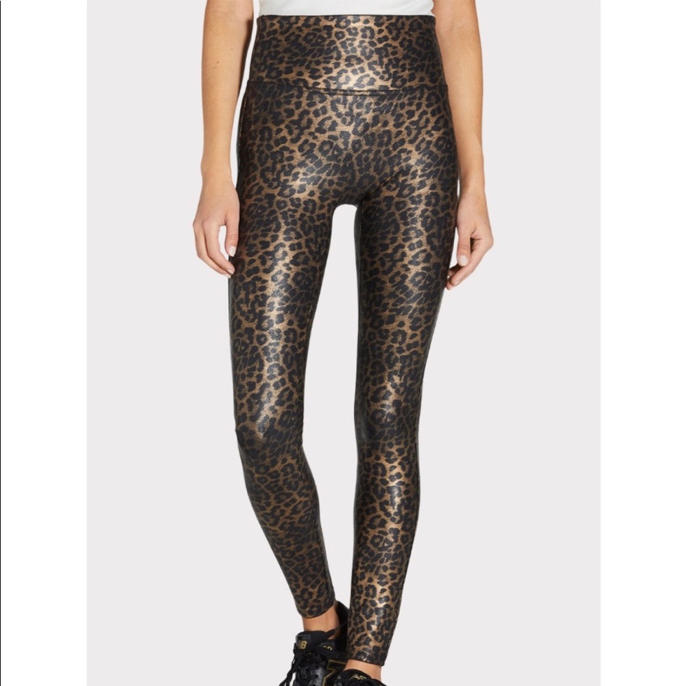Spanx faux leather leopard / cheetah leggings